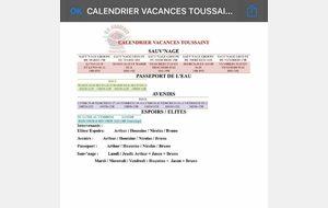 stages vacances de Toussaint 