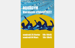  2 séances d'aquagym pendant les vacances d'hiver