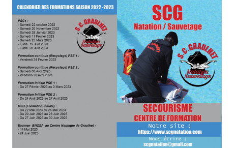 Formations Secourisme, saison 2022-2023