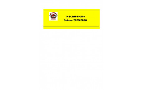 Inscriptions Saison 2025-2026